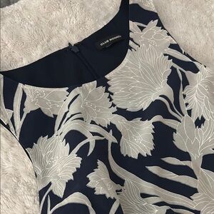 Club Monaco Navy and Cream Floral Dress